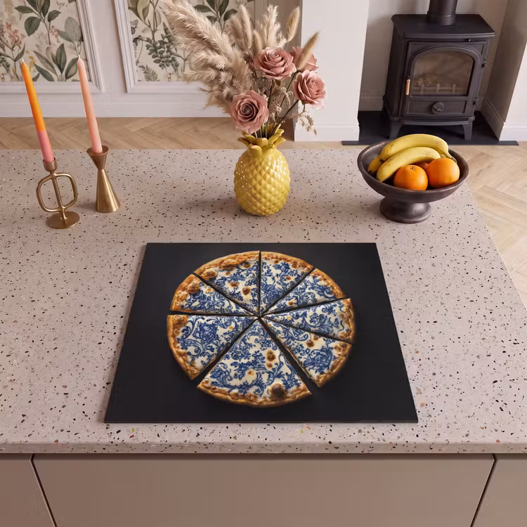 Protezione piano induzione - Pizza - Cibo - Blu Delft — 3