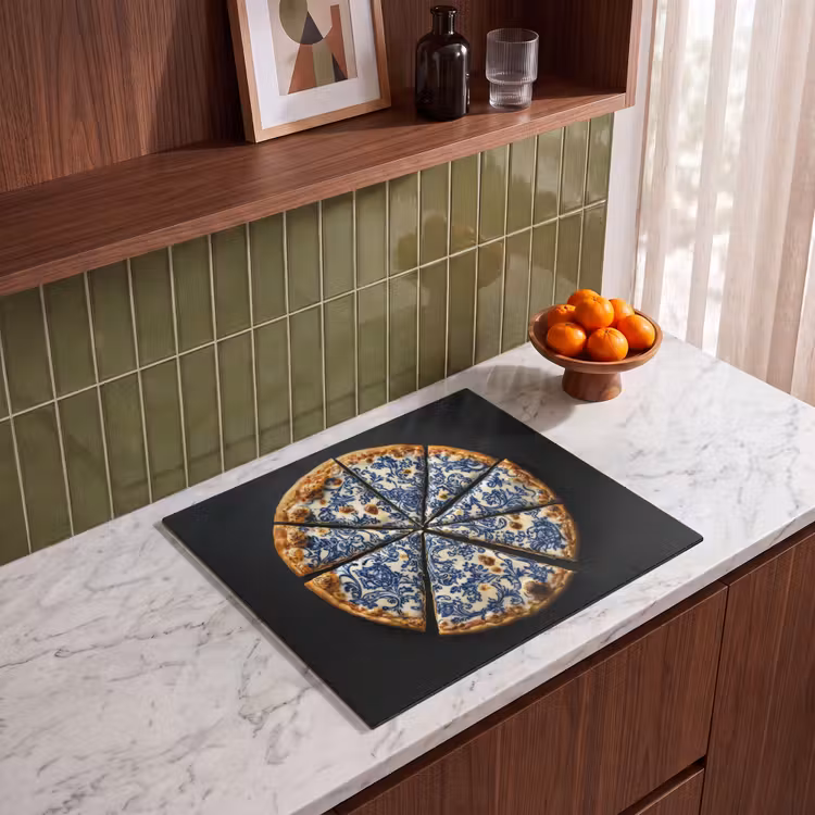 Protezione piano induzione - Pizza - Cibo - Blu Delft — 4