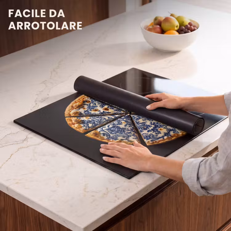 Protezione piano induzione - Pizza - Cibo - Blu Delft — 7