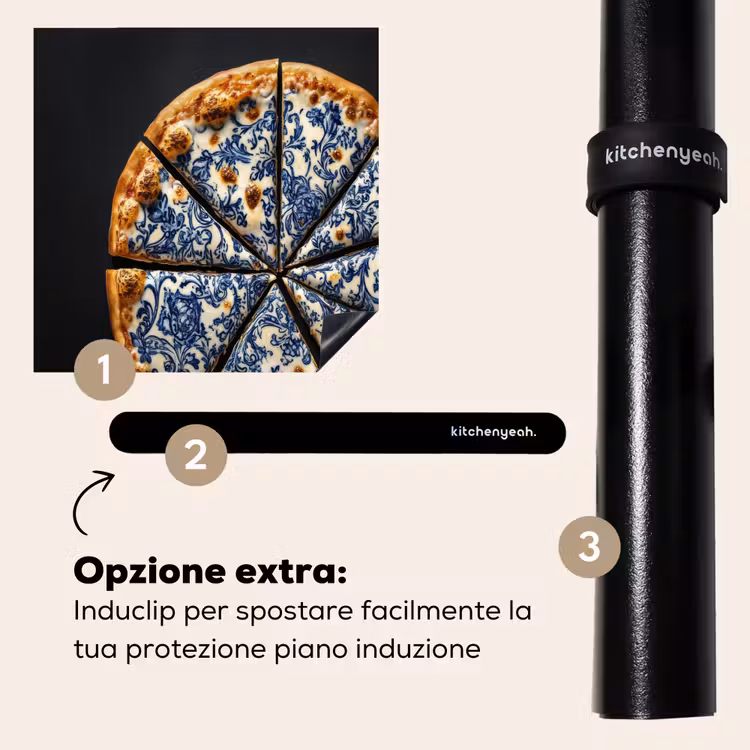 Protezione piano induzione - Pizza - Cibo - Blu Delft — 8
