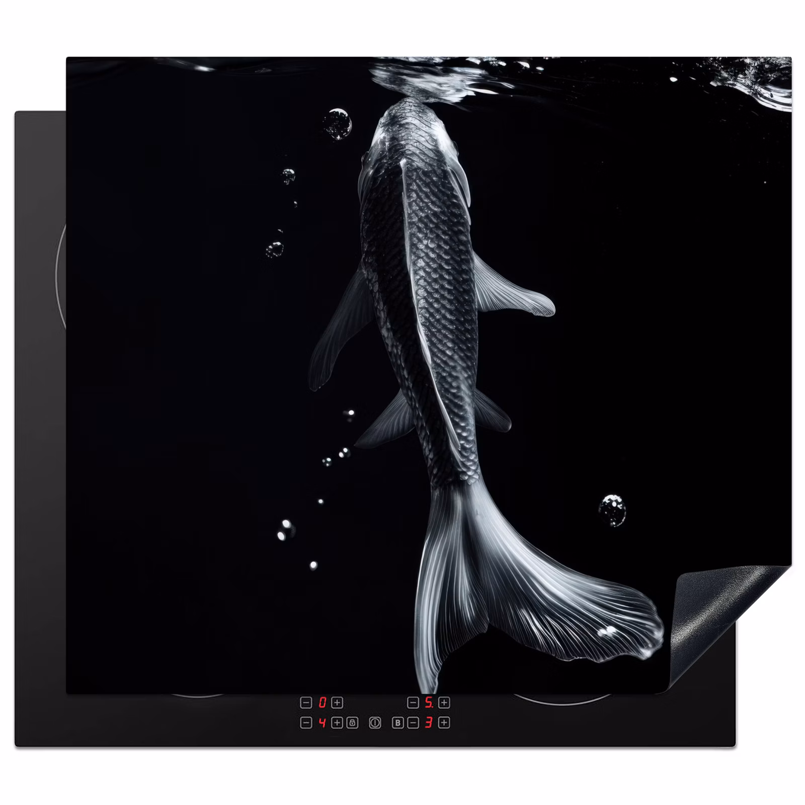 Protezione piano induzione - Koi - Pesce - Acqua - Nero — 1