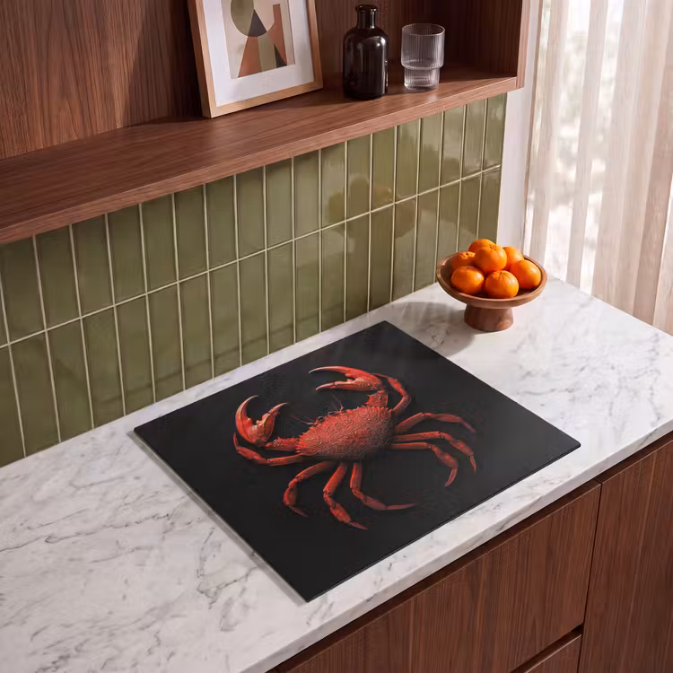 Protezione piano induzione - Granchio - Rosso - Pesce - Crostacei — 4