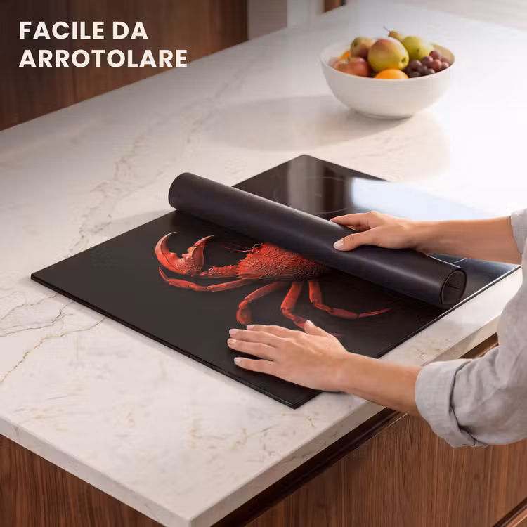 Protezione piano induzione - Granchio - Rosso - Pesce - Crostacei — 7
