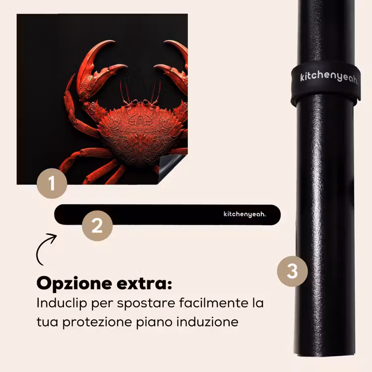 Protezione piano induzione - Granchio - Rosso - Pesce - Crostacei — 8
