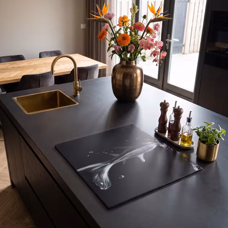 Protezione piano induzione - Koi - Pesce - Acqua - Nero — 2