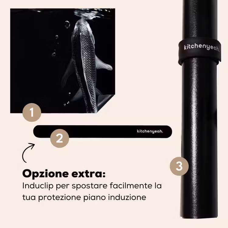 Protezione piano induzione - Koi - Pesce - Acqua - Nero — 8