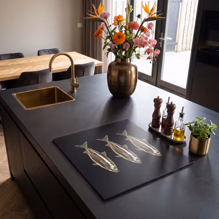 Protezione piano induzione - Pesci - Oro - Nero — 2