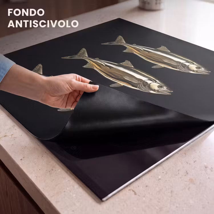Protezione piano induzione - Pesci - Oro - Nero — 6