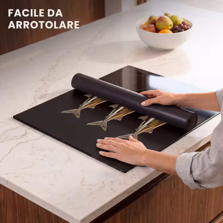 Protezione piano induzione - Pesci - Oro - Nero — 7