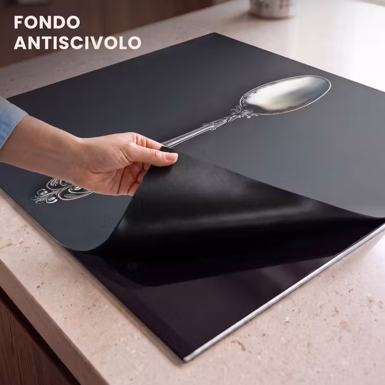 Protezione piano induzione - Cucchiaio - Argento - Metallo — 6