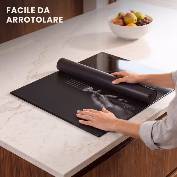 Protezione piano induzione - Posate - Nero - Bianco — 7