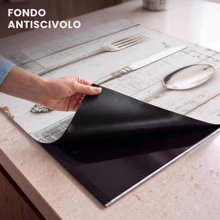 Protezione piano induzione - Argento - Posate - Legno — 6