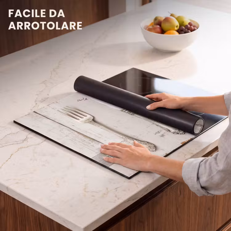 Protezione piano induzione - Argento - Posate - Legno — 7