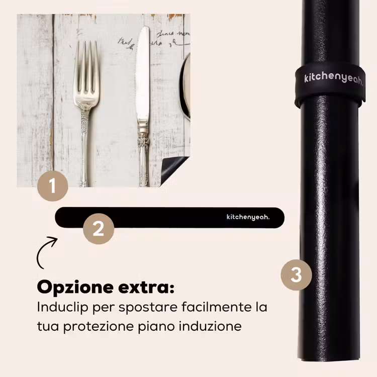 Protezione piano induzione - Argento - Posate - Legno — 8