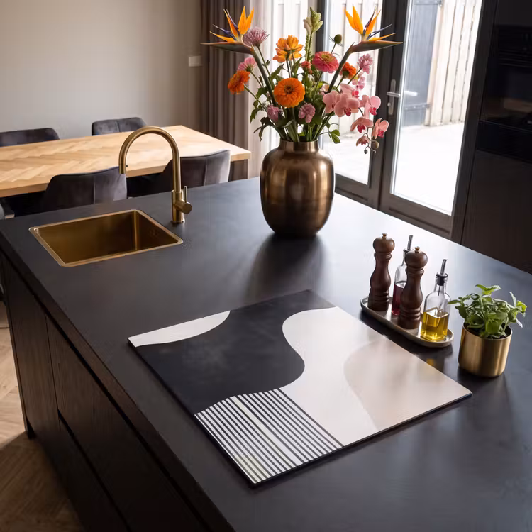 Protezione piano induzione - Astratto - Giapponese - Beige - Moderno — 2