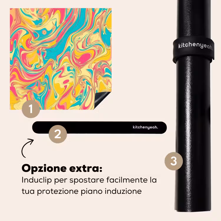 Protezione piano induzione - Giallo - Rosa - Blu - Retrò — 8