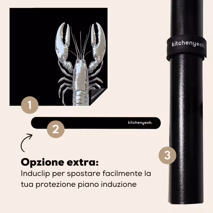 Protezione piano induzione - Aragosta - Argento - Metallizzato - Lusso — 8