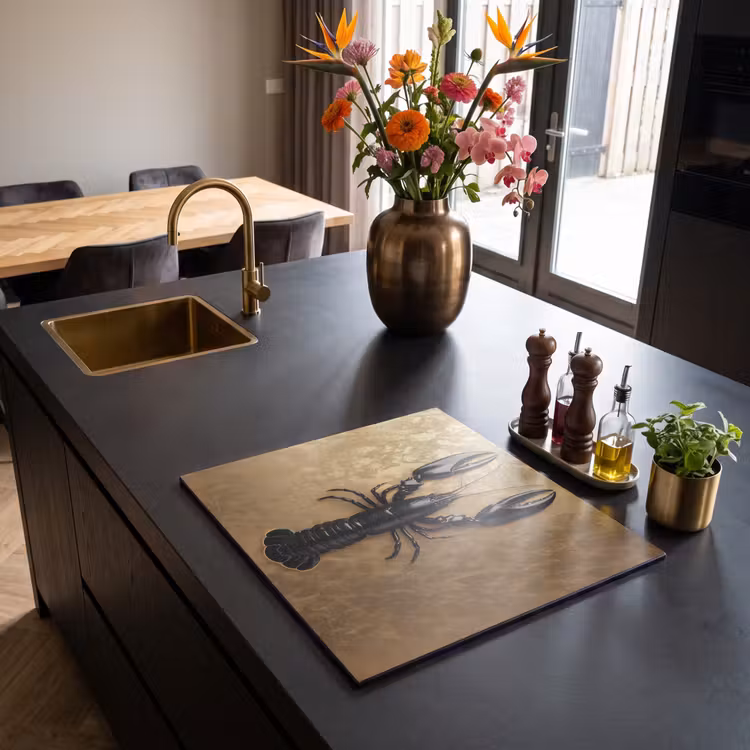 Protezione piano induzione - Cancro - Nero - Oro - Lusso — 2