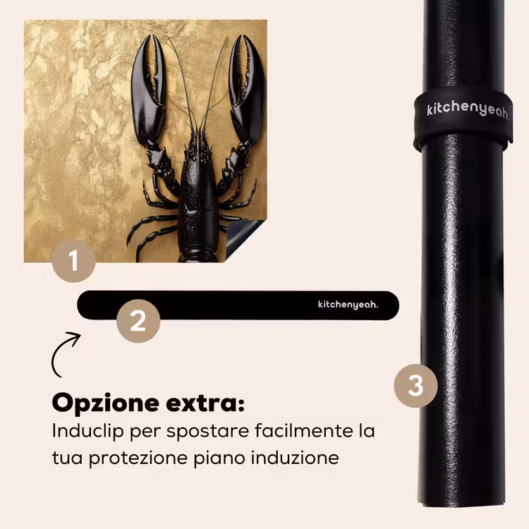 Protezione piano induzione - Cancro - Nero - Oro - Lusso — 8