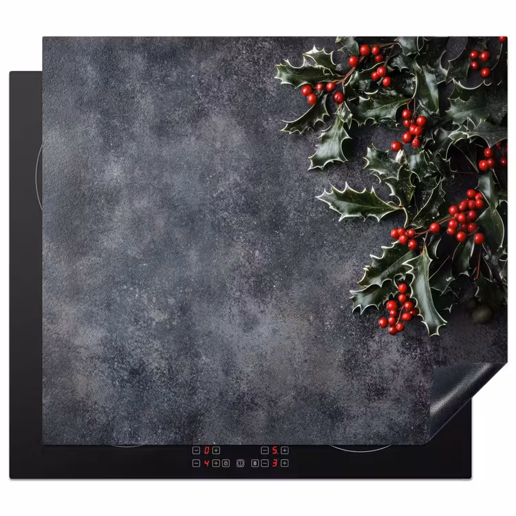 Protezione piano induzione - Natale - Rami - Inverno - Rosso — 1