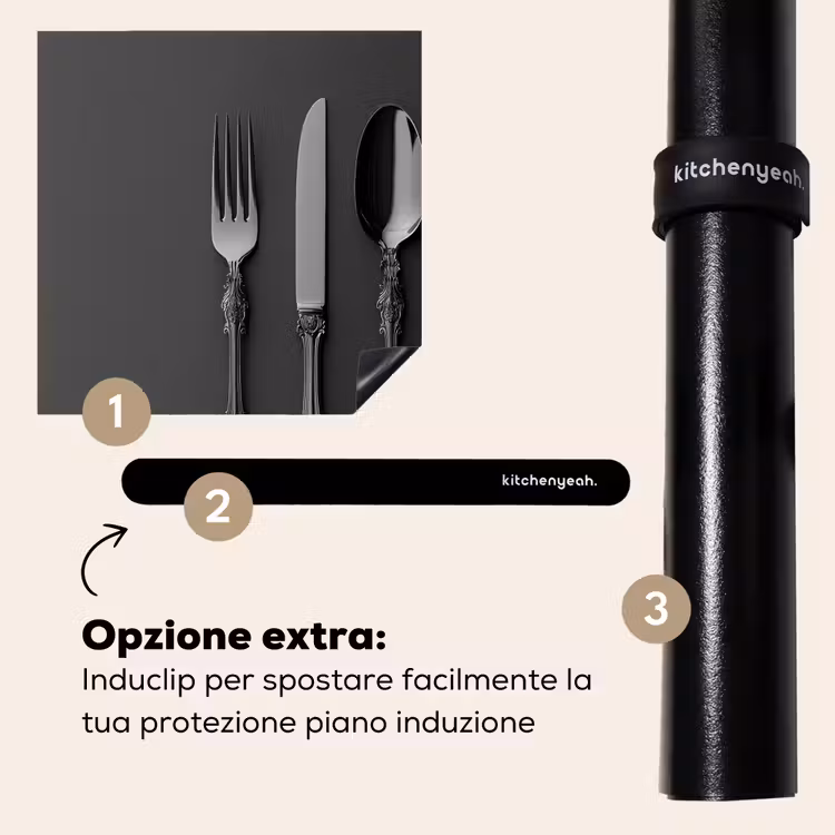 Protezione piano induzione - Posate - Nero — 8
