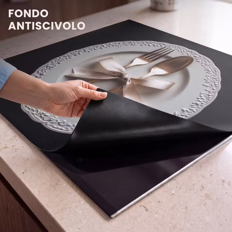 Protezione piano induzione - Rosa - Fiocco - Posate — 6