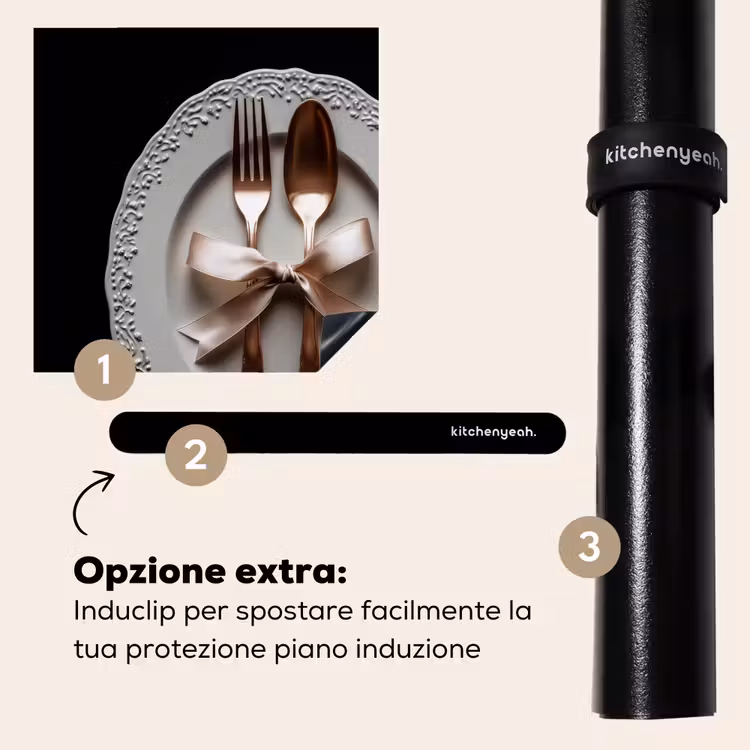 Protezione piano induzione - Rosa - Fiocco - Posate — 8