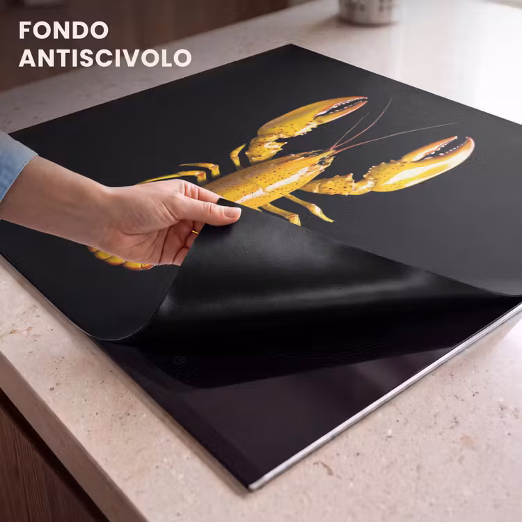 Protezione piano induzione - Cancro - Giallo - Puntini - Solido — 6
