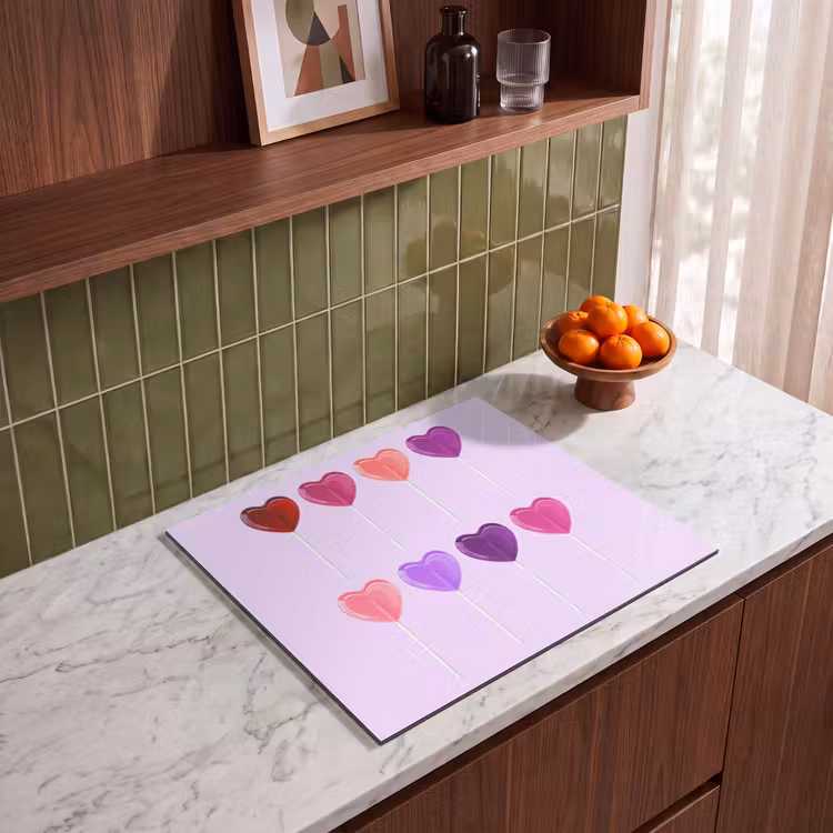 Protezione piano induzione - Lecca-lecca - Cuore - Rosa - Caramella — 4