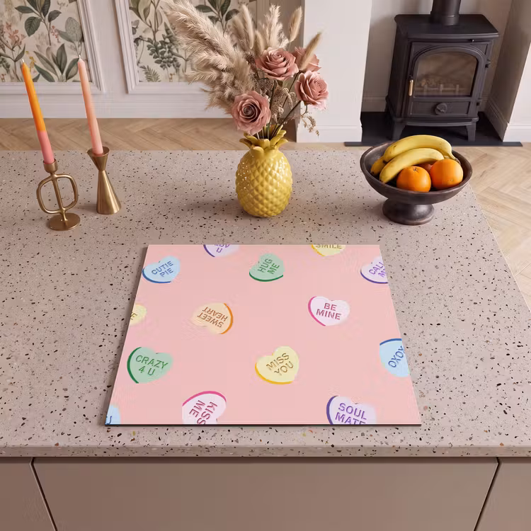 Protezione piano induzione - Cuore - Caramelle - Pastello - Testo — 3