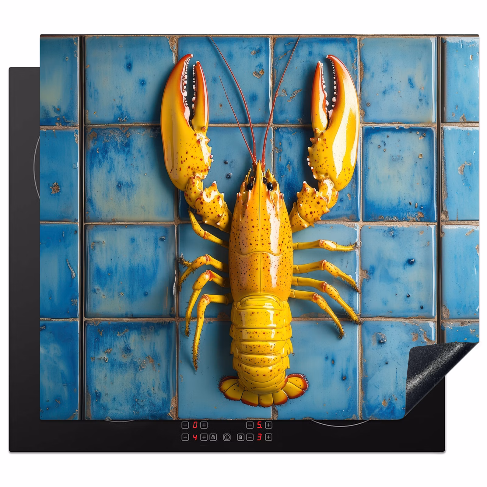 Protezione piano induzione - Cancro - Giallo - Blu - Piastrelle — 1