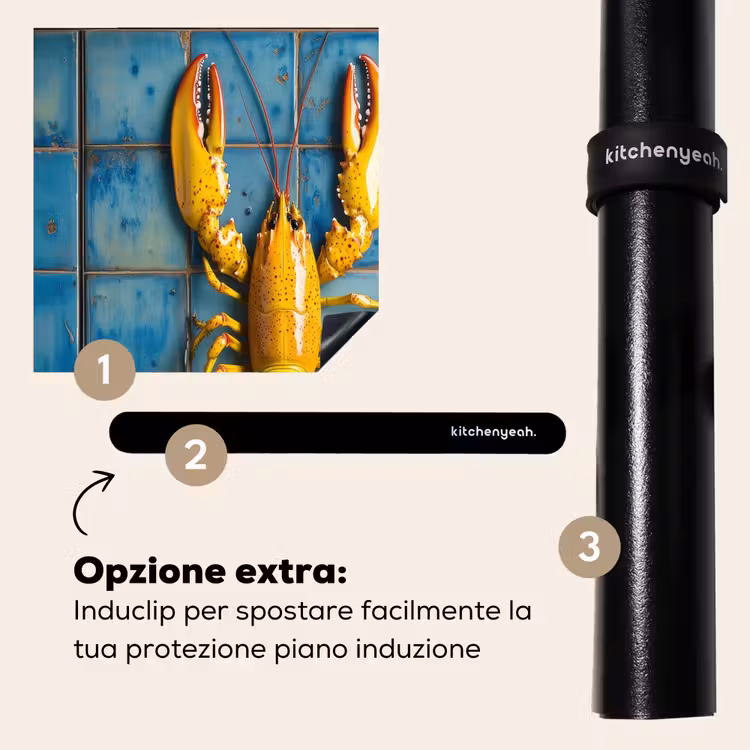 Protezione piano induzione - Cancro - Giallo - Blu - Piastrelle — 8