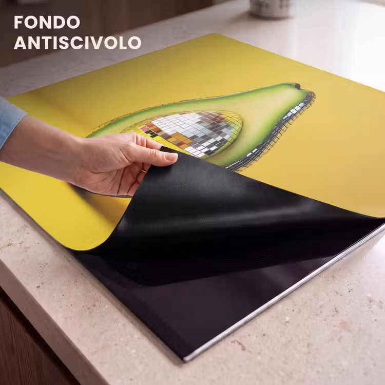 Protezione piano induzione - Avocado - Discoball - Giallo - Brillantini — 6