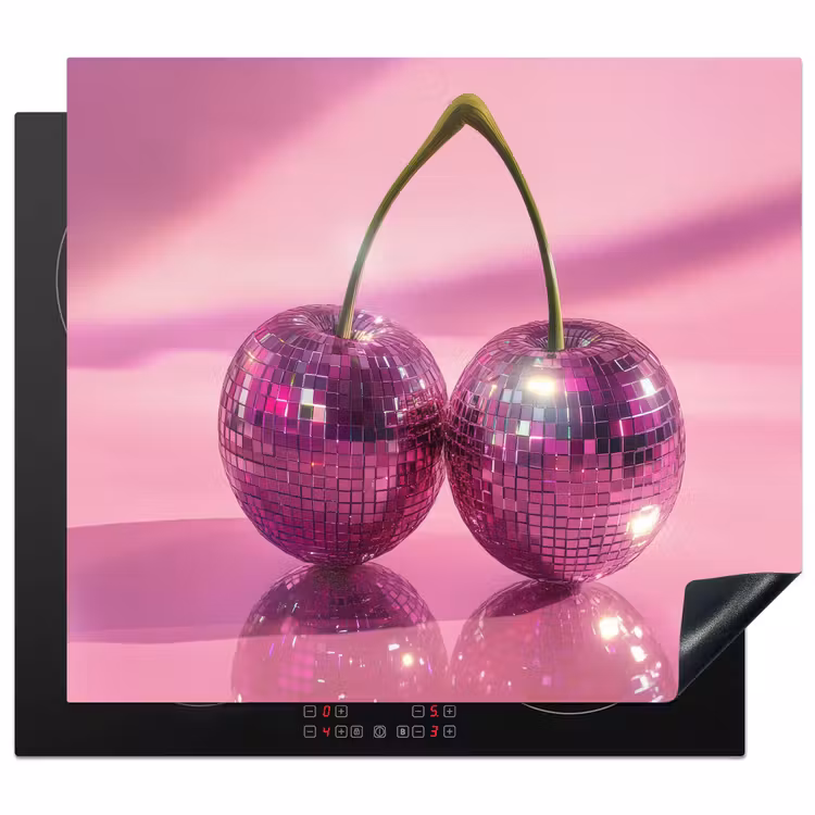Protezione piano induzione - Glitter - Disco ball - Rosa - Ciliegia — 1