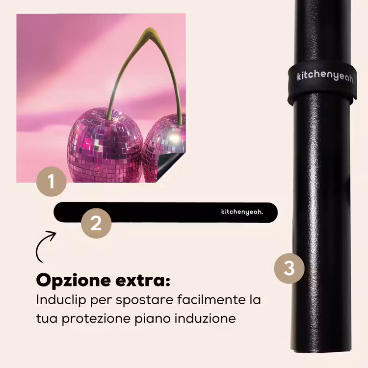 Protezione piano induzione - Glitter - Disco ball - Rosa - Ciliegia — 8