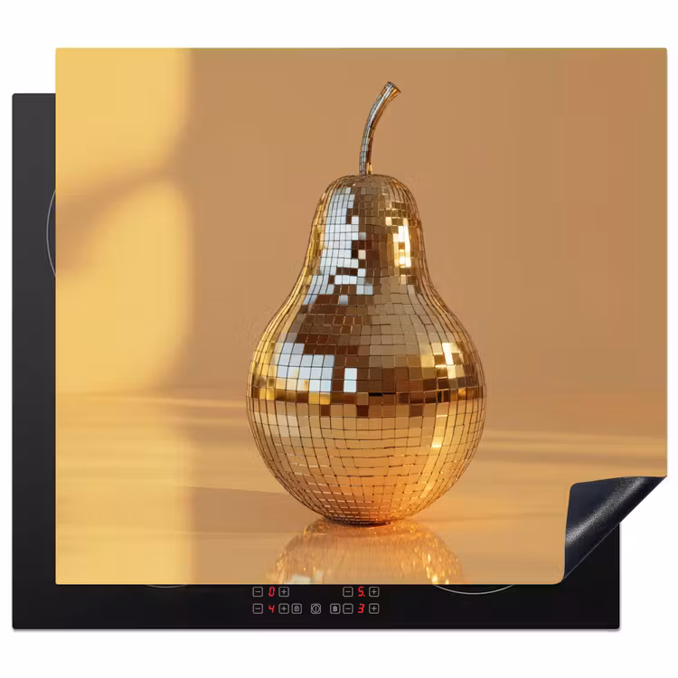 Protezione piano induzione - Oro - Disco - Glitter - Pera — 1