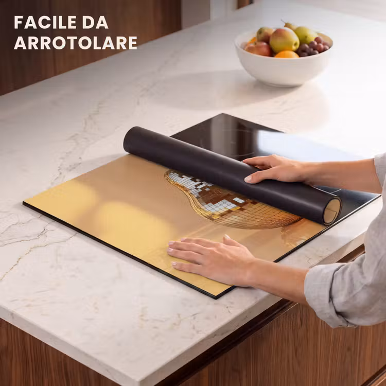 Protezione piano induzione - Oro - Disco - Glitter - Pera — 7