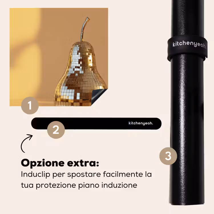 Protezione piano induzione - Oro - Disco - Glitter - Pera — 8
