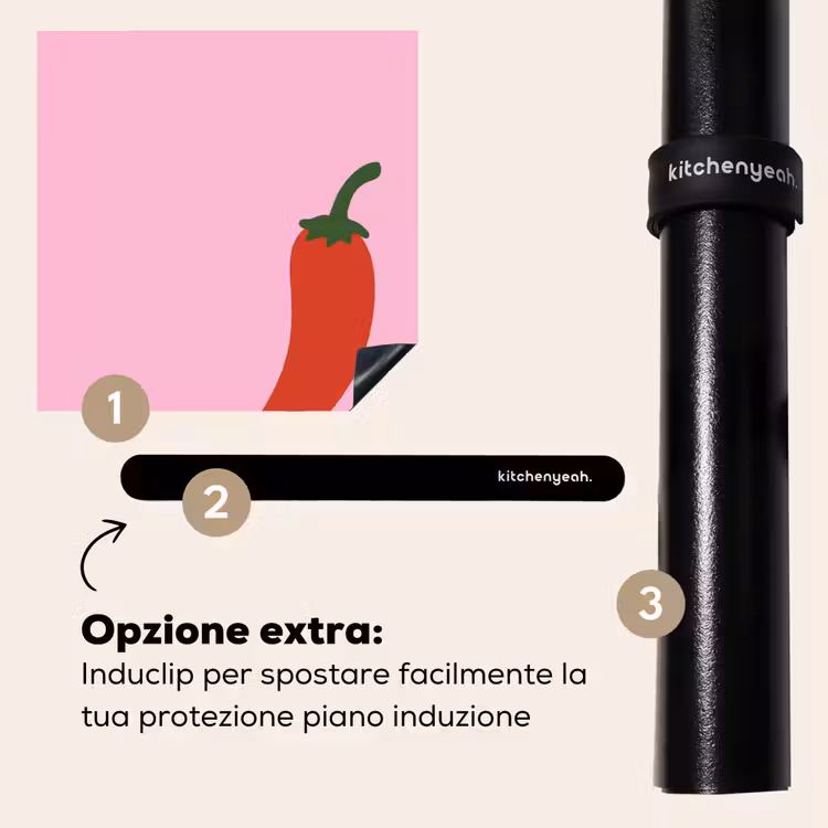 Protezione piano induzione - Pepe - Rosso - Illustrazione — 8