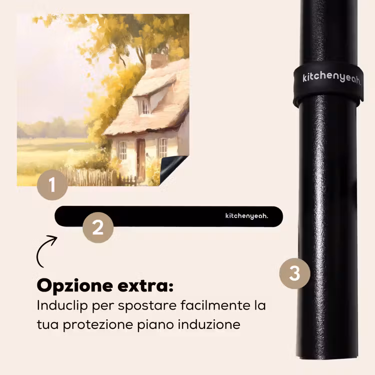 Protezione piano induzione - Casetta - Legno - Fiori — 8