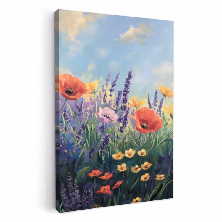 Dipinti su tela - Prato - Fiori - Colorato — 1