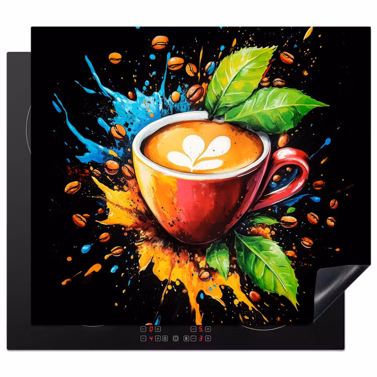 Protezione piano induzione - Caffè - Graffiti - Bere - Astratto — 1