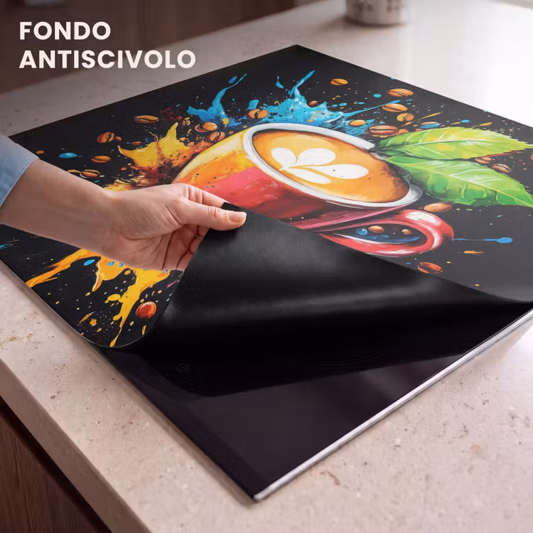 Protezione piano induzione - Caffè - Graffiti - Bere - Astratto — 6