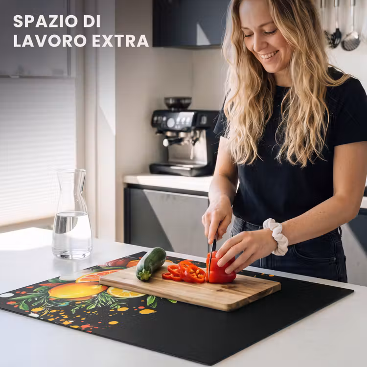 Protezione piano induzione - Limoni - Nero - Erbe - Graffiti - Pittura — 5