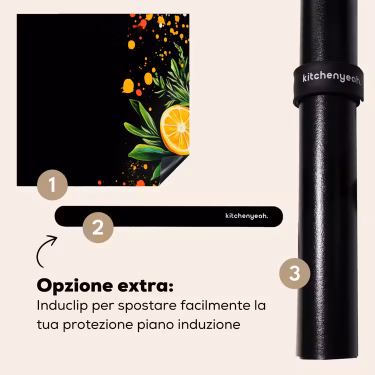 Protezione piano induzione - Limoni - Nero - Erbe - Graffiti - Pittura — 8