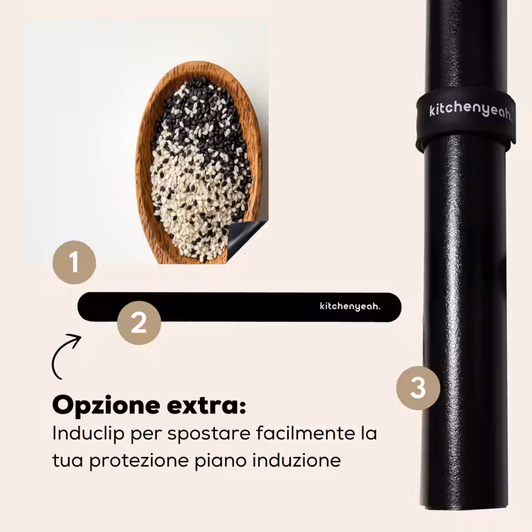 Protezione piano induzione - Cucchiaio - Sesamo - Bianco — 8