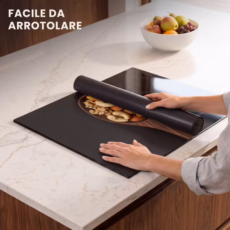 Protezione piano induzione - Legno - Noce - Nero — 7