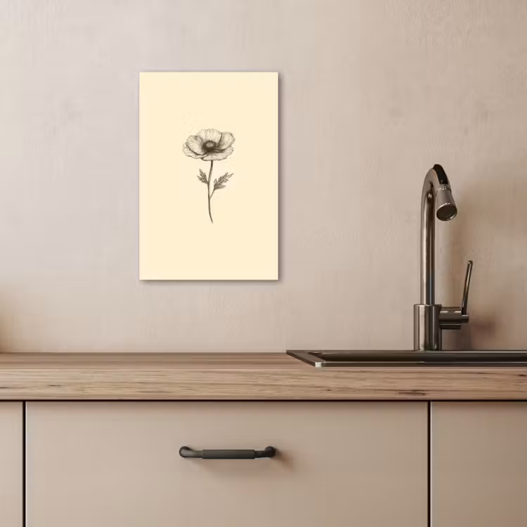 Dipinti su tela - Papavero - Illustrazione - Nero — 4