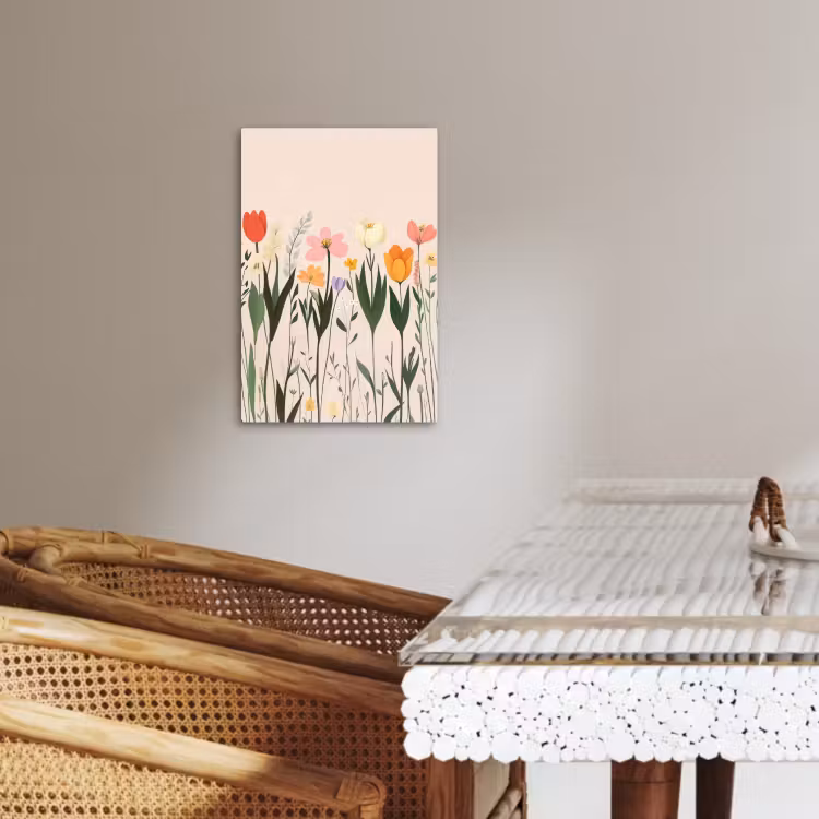 Dipinti su tela - Tonalità pastello - Fiori - Illustrazione — 3