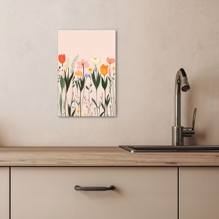 Dipinti su tela - Tonalità pastello - Fiori - Illustrazione — 4